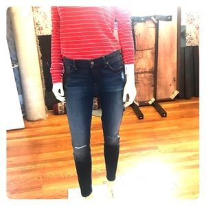 7 For All Mankind Women's Ankle Skinny with Knee